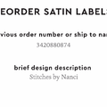 PPLR_HIDDEN_PRODUCT Reorder Previous Label Design - SATIN