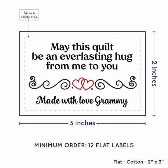 PPLR_HIDDEN_PRODUCT Double Heart Quote (2"x3" Cotton - 12 labels/set)