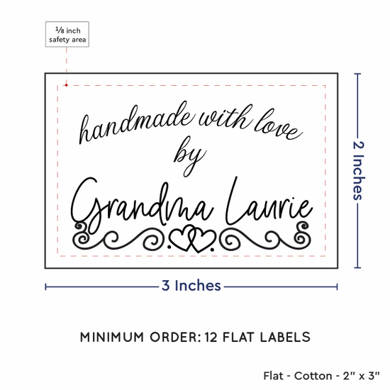 PPLR_HIDDEN_PRODUCT Double Heart Border (2"x3" Cotton - 12 labels/set)