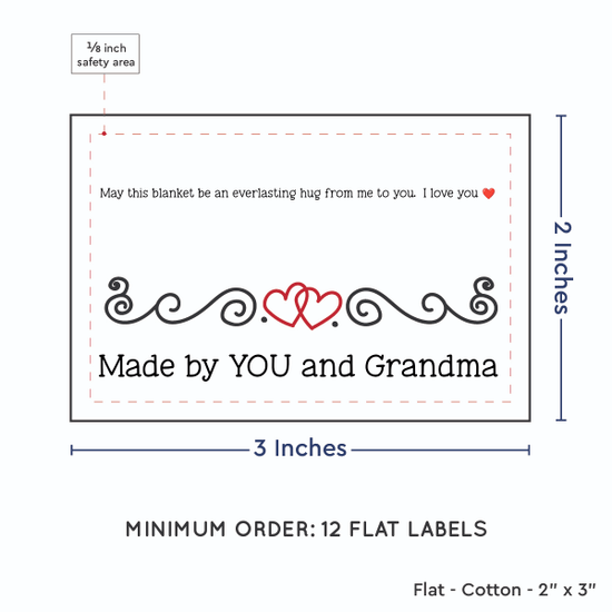PPLR_HIDDEN_PRODUCT Double Heart Quote (2"x3" Cotton - 12 labels/set)