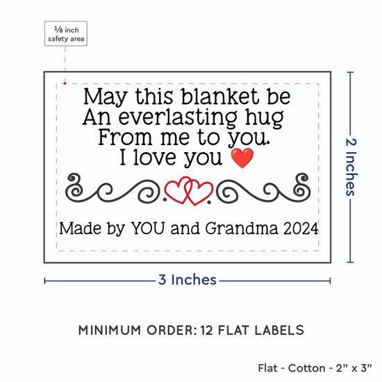 PPLR_HIDDEN_PRODUCT Double Heart Quote (2"x3" Cotton - 12 labels/set)