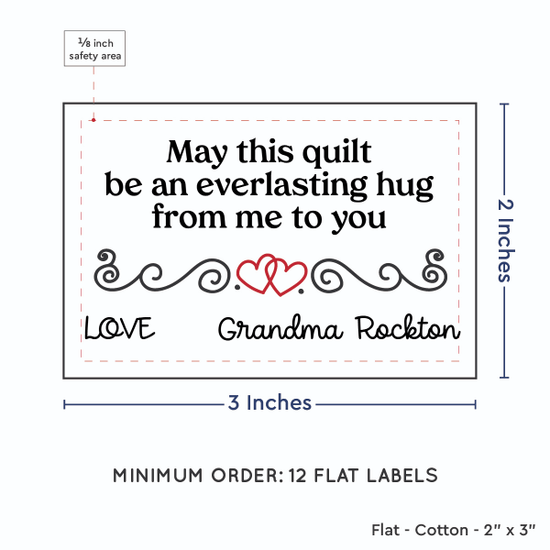 PPLR_HIDDEN_PRODUCT Double Heart Quote (2"x3" Cotton - 12 labels/set)
