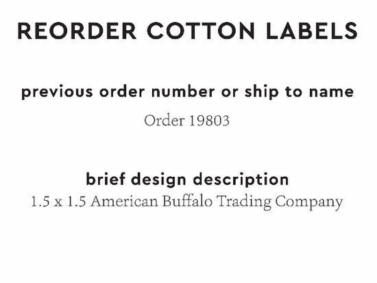 PPLR_HIDDEN_PRODUCT Reorder Previous Label Design - COTTON