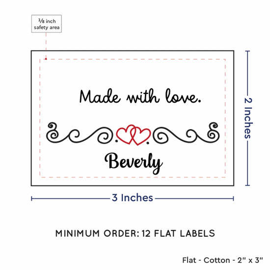 PPLR_HIDDEN_PRODUCT Double Heart Quote (2"x3" Cotton - 12 labels/set)