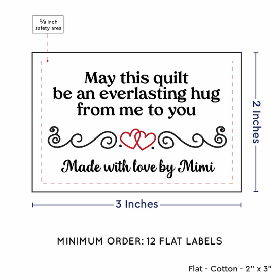 PPLR_HIDDEN_PRODUCT Double Heart Quote (2"x3" Cotton - 12 labels/set)