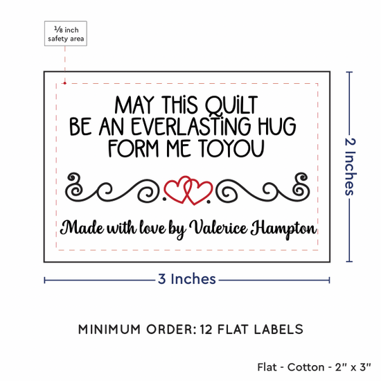 PPLR_HIDDEN_PRODUCT Double Heart Quote (2"x3" Cotton - 12 labels/set)