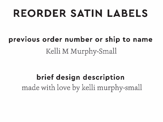 PPLR_HIDDEN_PRODUCT Reorder Previous Label Design - SATIN