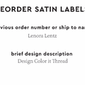 PPLR_HIDDEN_PRODUCT Reorder Previous Label Design - SATIN