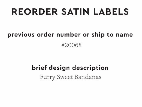PPLR_HIDDEN_PRODUCT Reorder Previous Label Design - SATIN