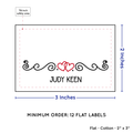 PPLR_HIDDEN_PRODUCT Double Heart Quote (2"x3" Cotton - 12 labels/set)
