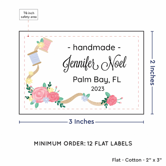 PPLR_HIDDEN_PRODUCT Thread and Flowers (2"x3" Cotton - 12 labels/set)