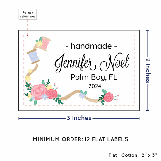 PPLR_HIDDEN_PRODUCT Thread and Flowers (2"x3" Cotton - 12 labels/set)