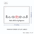 PPLR_HIDDEN_PRODUCT Double Heart Quote (2"x3" Cotton - 12 labels/set)