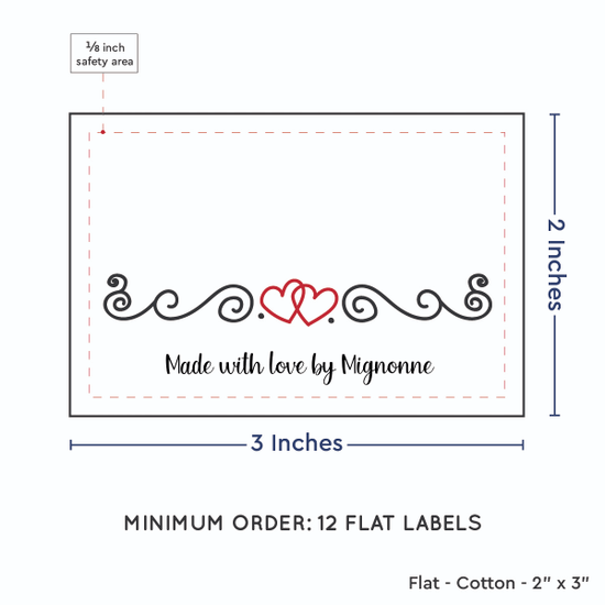 PPLR_HIDDEN_PRODUCT Double Heart Quote (2"x3" Cotton - 12 labels/set)