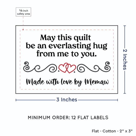 PPLR_HIDDEN_PRODUCT Double Heart Quote (2"x3" Cotton - 12 labels/set)