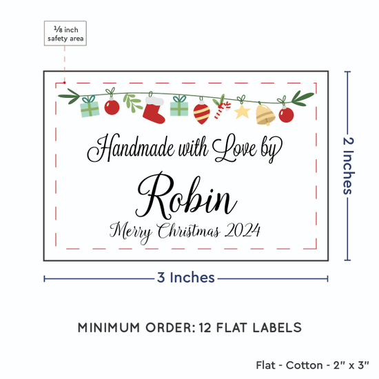 PPLR_HIDDEN_PRODUCT Christmas Garland (2"x3" Cotton - 12 labels/set)