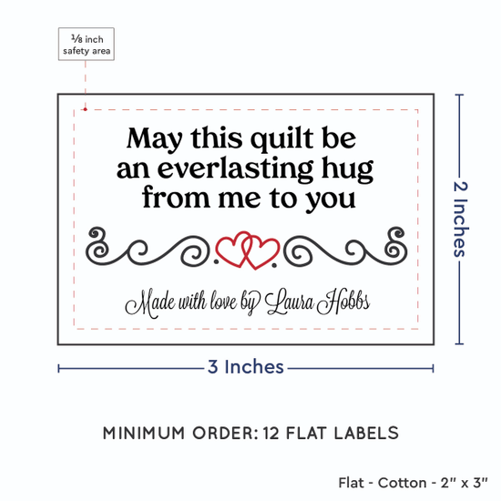 PPLR_HIDDEN_PRODUCT Double Heart Quote (2"x3" Cotton - 12 labels/set)