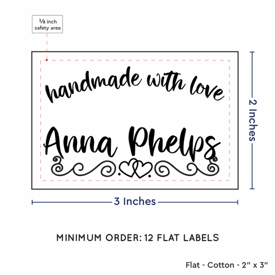 PPLR_HIDDEN_PRODUCT Double Heart Border (2"x3" Cotton - 12 labels/set)
