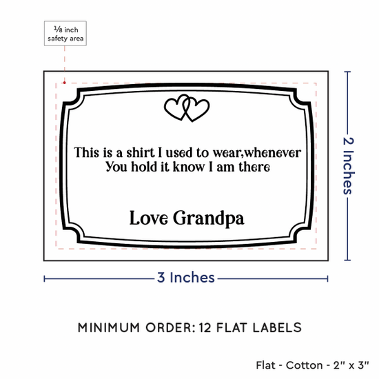 PPLR_HIDDEN_PRODUCT Frame Quote (2"x3" Cotton - 12 labels/set)
