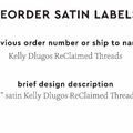 PPLR_HIDDEN_PRODUCT Reorder Previous Label Design - SATIN
