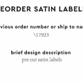 PPLR_HIDDEN_PRODUCT Reorder Previous Label Design - SATIN