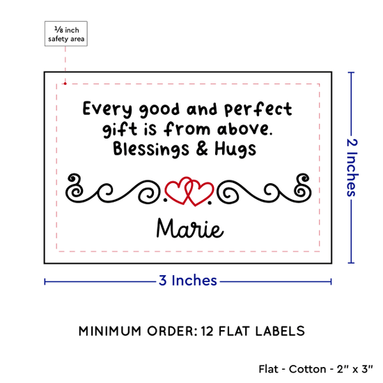 PPLR_HIDDEN_PRODUCT Double Heart Quote (2"x3" Cotton - 12 labels/set)