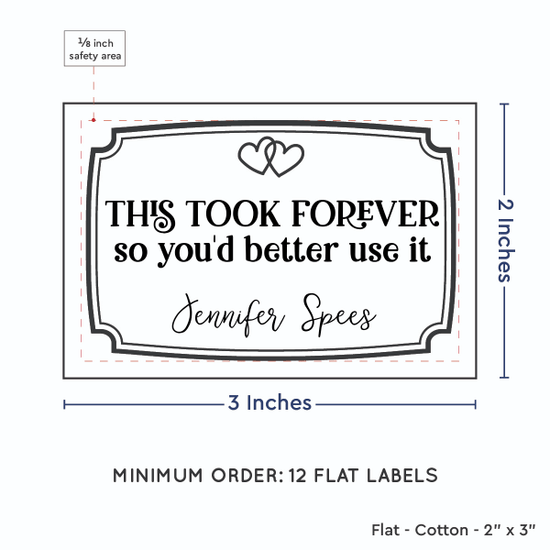 PPLR_HIDDEN_PRODUCT Frame Quote (2"x3" Cotton - 12 labels/set)