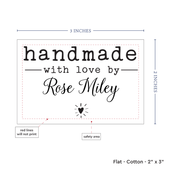 PPLR_HIDDEN_PRODUCT Modern Blanket Label with Heart (2"x3"-Cotton)