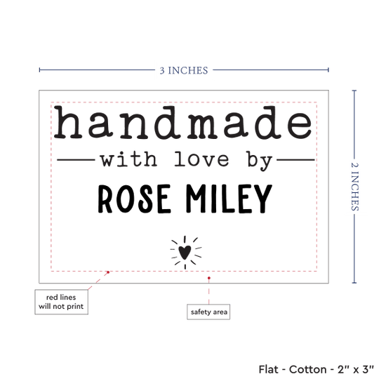 PPLR_HIDDEN_PRODUCT Modern Blanket Label with Heart (2"x3"-Cotton)