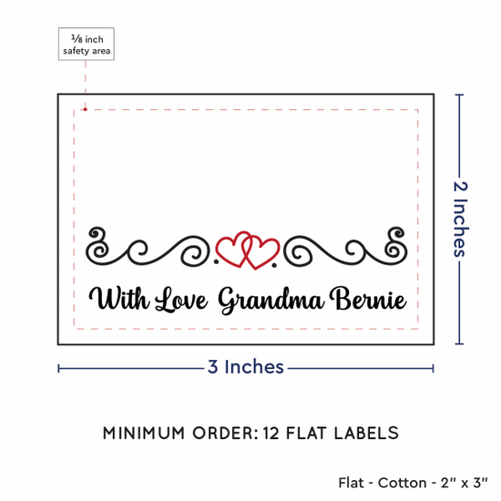 PPLR_HIDDEN_PRODUCT Double Heart Quote (2"x3" Cotton - 12 labels/set)