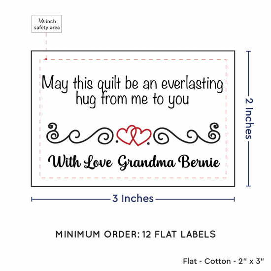 PPLR_HIDDEN_PRODUCT Double Heart Quote (2"x3" Cotton - 12 labels/set)
