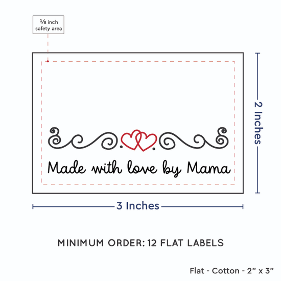 PPLR_HIDDEN_PRODUCT Double Heart Quote (2"x3" Cotton - 12 labels/set)