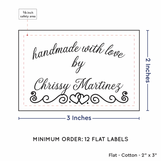 PPLR_HIDDEN_PRODUCT Double Heart Border (2"x3" Cotton - 12 labels/set)