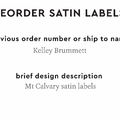 PPLR_HIDDEN_PRODUCT Reorder Previous Label Design - SATIN
