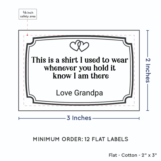 PPLR_HIDDEN_PRODUCT Frame Quote (2"x3" Cotton - 12 labels/set)