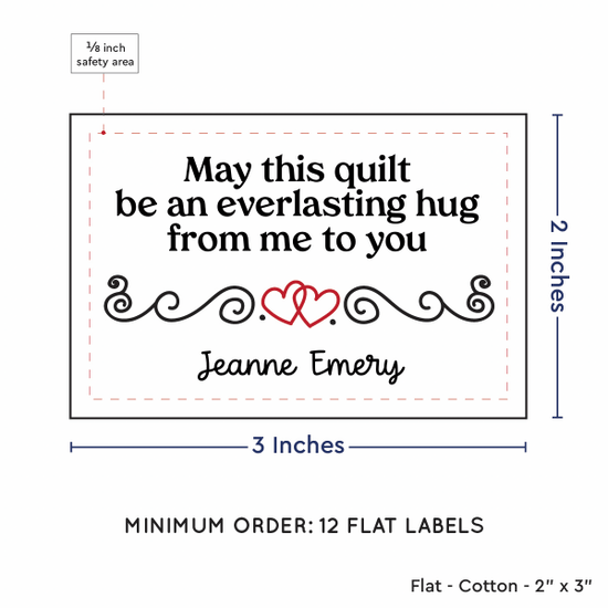 PPLR_HIDDEN_PRODUCT Double Heart Quote (2"x3" Cotton - 12 labels/set)