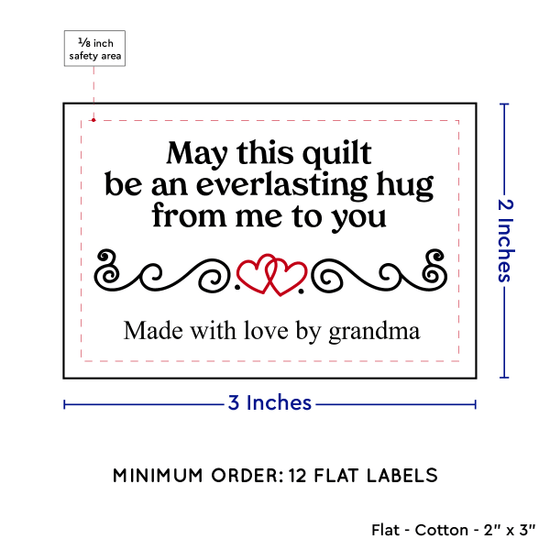 PPLR_HIDDEN_PRODUCT Double Heart Quote (2"x3" Cotton - 12 labels/set)