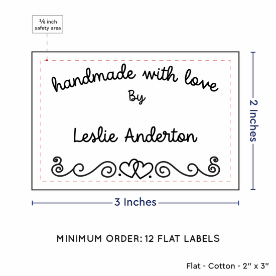 PPLR_HIDDEN_PRODUCT Double Heart Border (2"x3" Cotton - 12 labels/set)