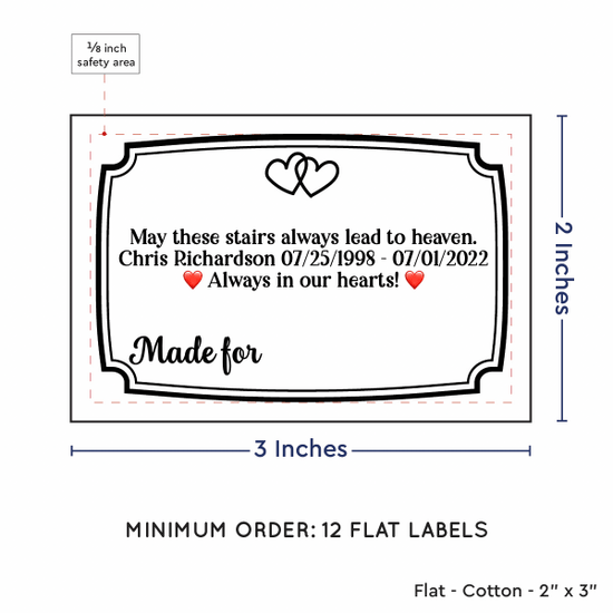 PPLR_HIDDEN_PRODUCT Frame Quote (2"x3" Cotton - 12 labels/set)