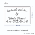 PPLR_HIDDEN_PRODUCT Double Heart Border (2"x3" Cotton - 12 labels/set)