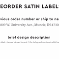 PPLR_HIDDEN_PRODUCT Reorder Previous Label Design - SATIN