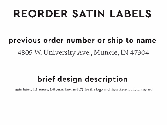 PPLR_HIDDEN_PRODUCT Reorder Previous Label Design - SATIN