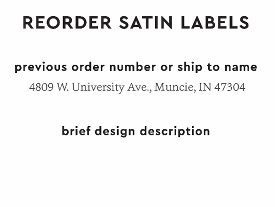 PPLR_HIDDEN_PRODUCT Reorder Previous Label Design - SATIN