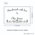 PPLR_HIDDEN_PRODUCT Double Heart Border (2"x3" Cotton - 12 labels/set)