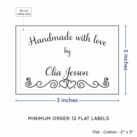 PPLR_HIDDEN_PRODUCT Double Heart Border (2"x3" Cotton - 12 labels/set)