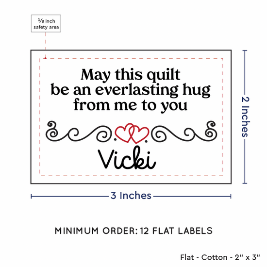 PPLR_HIDDEN_PRODUCT Double Heart Quote (2"x3" Cotton - 12 labels/set)