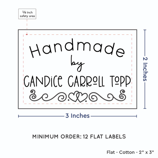 PPLR_HIDDEN_PRODUCT Double Heart Border (2"x3" Cotton - 12 labels/set)