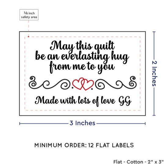 PPLR_HIDDEN_PRODUCT Double Heart Quote (2"x3" Cotton - 12 labels/set)