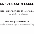 PPLR_HIDDEN_PRODUCT Reorder Previous Label Design - SATIN