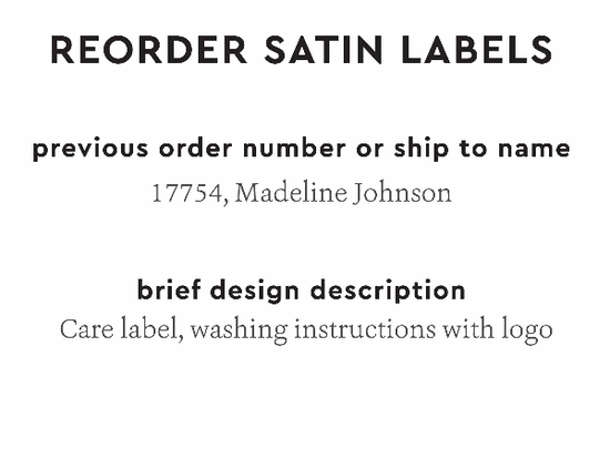 PPLR_HIDDEN_PRODUCT Reorder Previous Label Design - SATIN